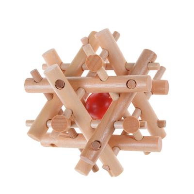 China Chridren Toys Bamboo Children Toy Kongming Lock Intelligent Cylinder Cage Puzzle for sale