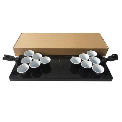 China Classic Pong Beer Pong Set Portable Travel Board Juice Party Drinking Game Mini Plastic Shooter for sale