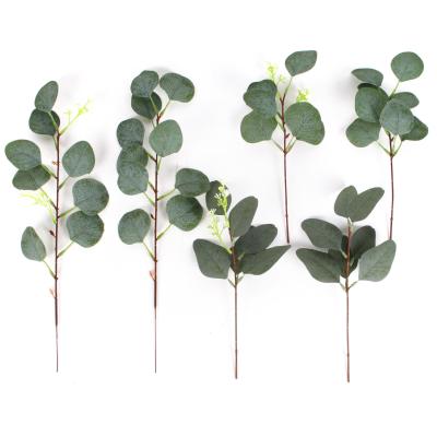 China YOPIN-103 Wedding Decoration Amazon Amazon Greenery Top Selling Eucalyptus Stem Faux Artificial Eucalyptus Branches For Greenery Wedding for sale