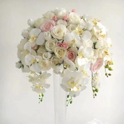 China Wedding Decoration YOPIN-110 Customized Artificial Silk Flower Layout Wedding Centerpieces For Table Decoration for sale