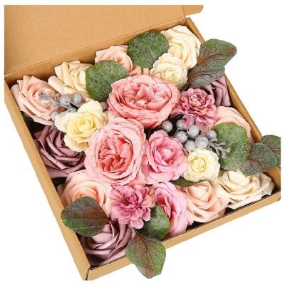 China Bridal Foam Rose Gift Flower Box YOPIN A27 Bouquet Flower Wedding Bridal Foam Rose Gift Flower Box Flower Bouquet Flower for sale