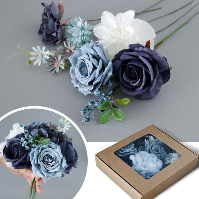 China Eva Foam Flowers Plumeria Foam Flower Arrangement Boxes Roses YOPIN 230 Valentine's Day Artificial Flower Arrangement Gift Eva Foam Flowers Plumeria Foam Blue Boxes Roses for sale