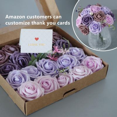 China Rose Foam Flowers Wholesale Wedding Arrangement Foam YOPIN 232 Faux Flowers Foam Rose PE Foam Flower for sale