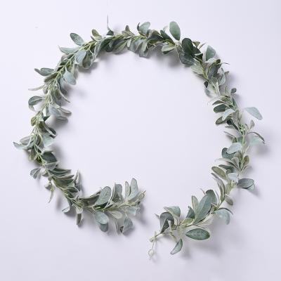 China Home / Wedding Decoration YOPIN-118 High Quality Greenery Leaves Vines Artificial Lambs Ear Garland for sale