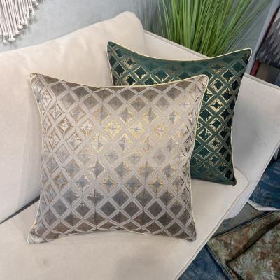 China Low Price Viable Simple Square Printed Cushion Covers Decorative Sofa Seat Cushion Cover for sale