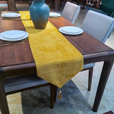 China Wholesale Reusable Customized Simple Luxury Elegant Striped Fashion Table Cloth Table Runner for sale