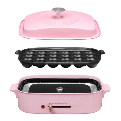 China Detachable Multi Functions Nonstick Cooker OEM Dish Grill Hot Pot, Slow Cooker, Nonstick Surface and Touch BBQ Grill Cool Cooker for sale