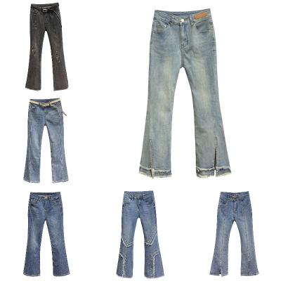 China Hot QUICK DRY - selling high quality women jeans shape thin summer wide leg pants wholesale for sale