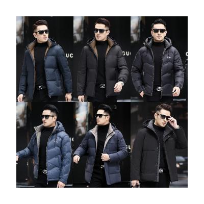 China Anti-Wrinkle Men's Winter Hooded Duck Down Jackets High Quality Warm Thick Coated Down Coats Winter Male Overcoat Down Slim Parkas Man Stripper Jackets for sale