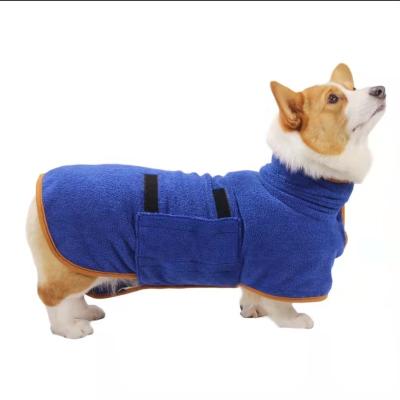 China Super Absorbent Coat Quick Dry Cat Bath Robe Towel Dry Dog Microfiber Dog Bathrobe Viable Soft Dry Towel Robes for sale