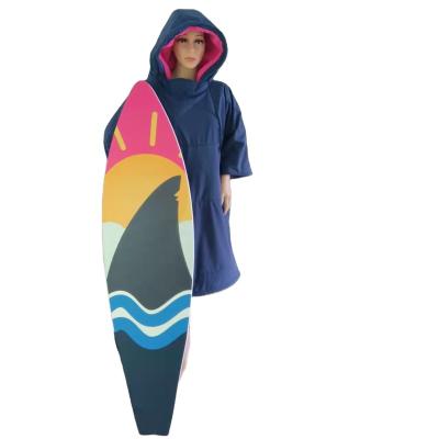 China Durable Long Sleeve Change Robe Stay Waterproof Oversized Windproof Warm Poncho Swimming Surfing Change Robe for sale