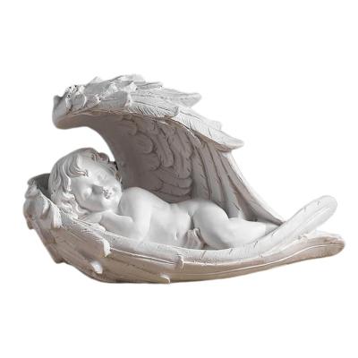 China Creative Europe Baby Crafts Figure Ornament Angel Statue Decoration White Home Decoration Cute Table Decoration for sale