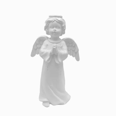 China Outdoor Garden Living Room Decoration Christmas Gift Angel Statue Religious Prayer Angel Sculpture Europe Home Garden Decoration White for sale