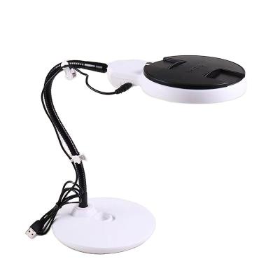 China Handy Magnifying Lamp Reading Glass Table Small Magnifying Small Lamp With Light for sale