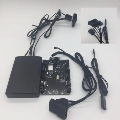 China Support 5 pin power interface control panel big controller 4pin socket rgb light synic RGB light fan for sale