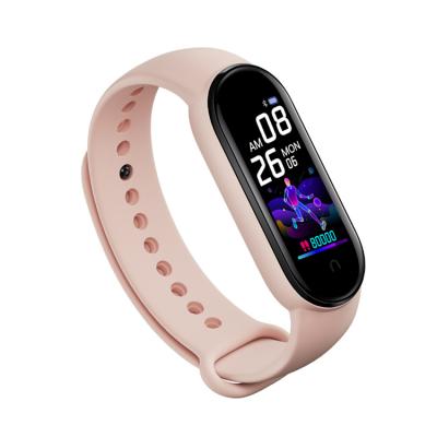 China M5 Touch Screen 2021 Smart Watch Exercise Bracelet with Heart Rate Blood Pressure and Make Phone Call for sale