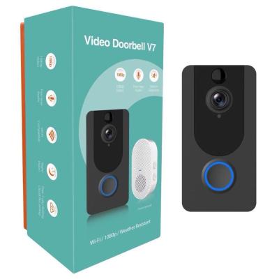 China Wifi V7 HD 1080P Smart WiFi Video Doorbell Video Intercom Night Vision IP Door Bell Wireless Security Camera for sale