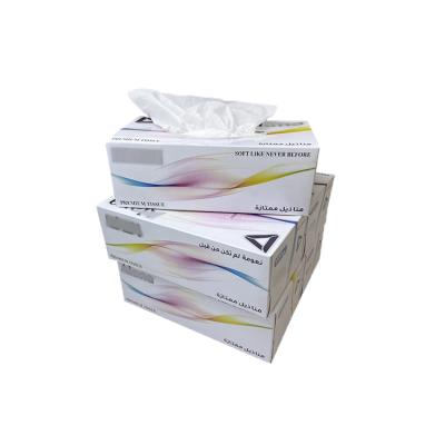 China Eco-friendly Comfortable Soft Custom Soft Pull Facial Tissue Box Promotional Packaging for sale