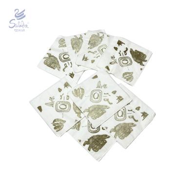 China Virgin wood pulp printed printed table napkin for restaurant for sale