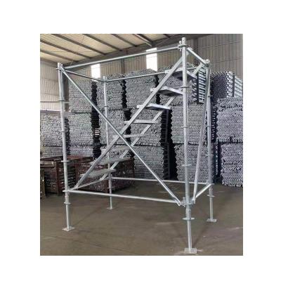 China Industrial Scaffolding H Frame Double Ladder Steel Frame Scaffolding For Building Construction for sale