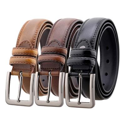 China Casual Men's Pin Buckle Cowhide Dress Wholesale Leather Belt for sale