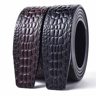 China Formal Men's Fashion Crocodile Cowhide Leather Belt Automatic Belt for sale