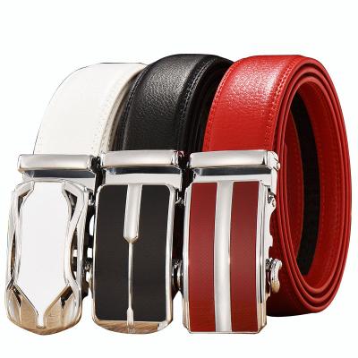 China Hot Selling Cowboy Leather Cowhide With Zinc Alloy Automatic Buckle Mens Luxury Belt for sale