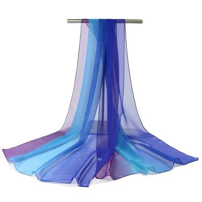 China Factory Hot Selling Georgette Ombre Chiffon Pashmina Georgette Scarf For Women for sale