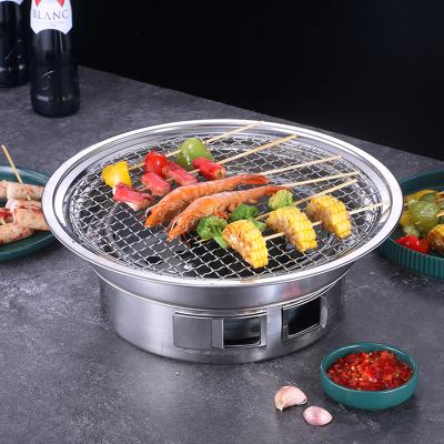 China Easily Assembled Korean Outdoor Barbecue Grill Mesh Round Barbecue Grill Portable Stainless Steel Barbecue Grill Iron Small for sale