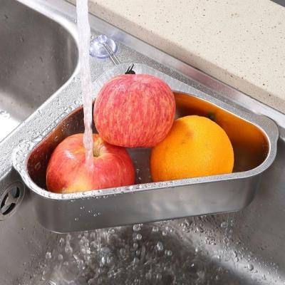 China 304 Stainless Steel Kitchen Sink Triangle Sink Sink Viable Storage Rack Water Filter Hanging Basket for sale