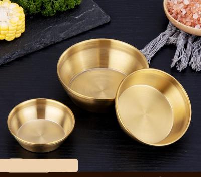 China 304 Stainless Steel Disposable Extra Thick Round Small Dish Kitchen Dipping Dish Household Fish Bone Vegetable Fruit Dish for sale