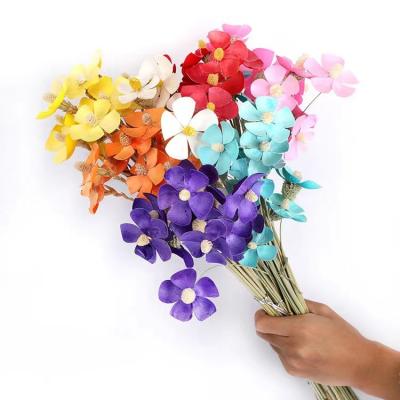 China Craft Flowers Wholesale Wedding Home Decoration Violet Flower Craft Flowers Dried Flower for sale