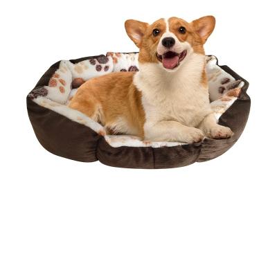 China Sofa Dog Beds Winter Warm Pet Puppy Cotton Kennel Mat Washable Dog Baskets Pet Viable Super Soft Products For Small Medium Large Dog for sale