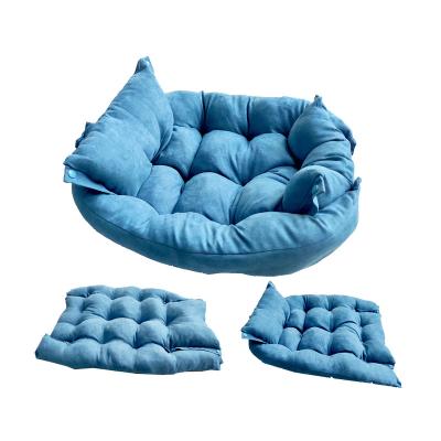 China Viable 3 in 1 Round Cat Beds House Soft Pet Dog Bed for Dogs Basket Pet Products Cushion Cat Bed Mat Animals Sleeping Sofa for sale