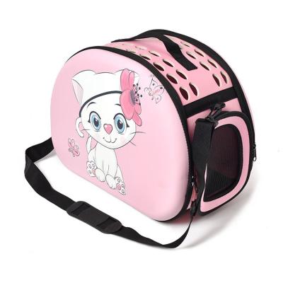 China 2021 Viable EVA Pet Carrier Bag Portable Cheap Foldable Pet Handbag Dog Cat Travel Carrier for sale