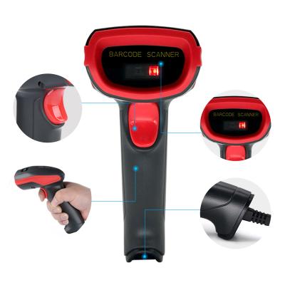 China Commercial 1D Barcode Scan Handheld Gun Wired Supermarket Barcode Reader for sale