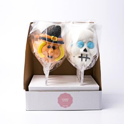 China Natural Factory Custom Halloween Marshmallow Pops In Cotton Candy for sale