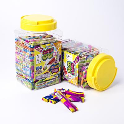 China Jar Packed Bubble Gum With 70mm Gum Stick In Gum Candies As Per Customers Request for sale