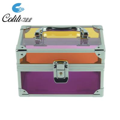 China Eco - Friendly Colorful Custom Beauty Box Acrylic Professional Makeup Vanity Case for sale