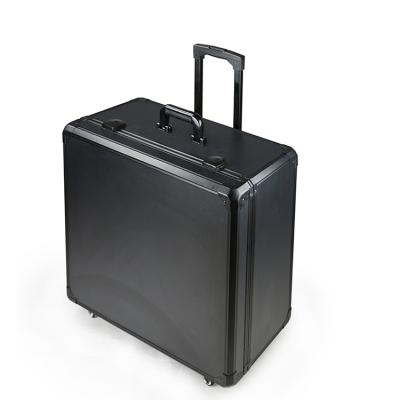 China Excellent Storage Space Reasonable Quality Aluminum Wheeled Trolley Avocado Laptop Briefcase for sale