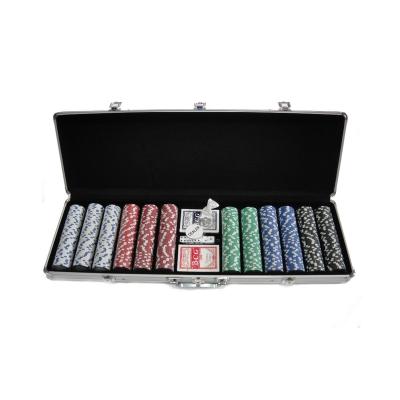 China Cheap Price Acrylic Window Chip Game Set 600pcs Aluminum Cases With Locks for sale