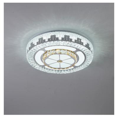 China Custom Home Decorative Lighting Suspended LED Chandelier Stainless Steel LED Ceiling Crystal Lamp for sale