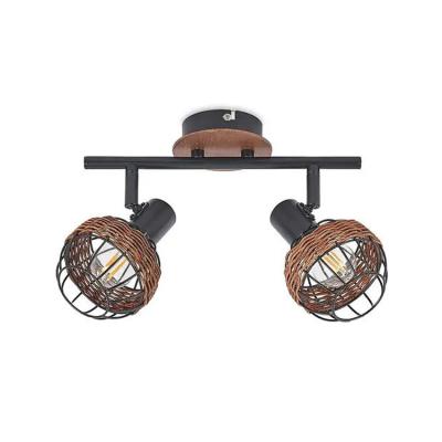 China Modern Decorative Indoor Lighting Made In China Modern Rattan And Iron Wall Light for sale