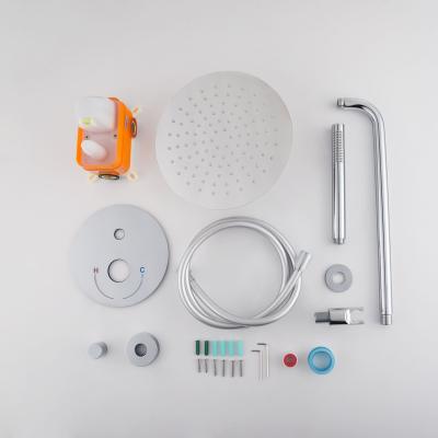 China Without Slide Bar Design Two Functions New Shower Bathroom Set With Big Round Lid Spray And Hand Held Spray for sale