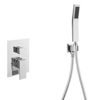 China Concealed Shower Set Durable Solid 3 Waterfall Shower Mixer Without Slide Bar Concealed Shower Set for sale