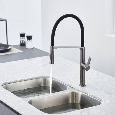 China Pull Out Spray Mode Pull Down Sensor Touch Automatic Brass Faucet Sink Faucet Pull Out Kitchen Faucet for sale