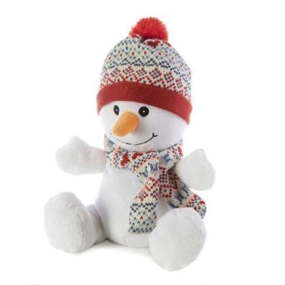 China Cute Gift or Promotion OEM Plush Snowmen Toys Christmas Gift White Snowmen Doll for sale