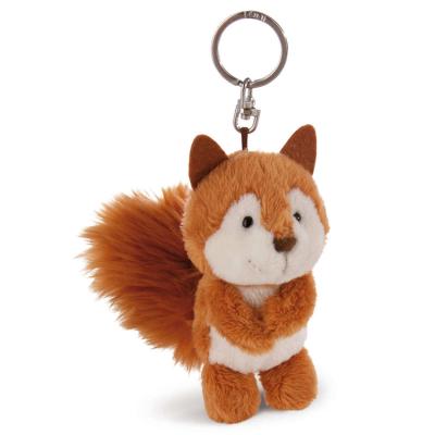 China Gift Or Promotion Small Size Cute Stuffed Head Chain Plush Squirrel Toy For Baby for sale