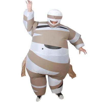 China New Design 100% Polyester Inflatable Mummy Costume For Halloween Funny Scary Walking Inflatable Mummy Costume for sale