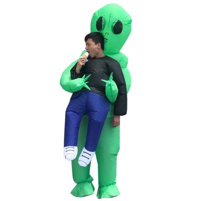 China Fabric Trade Waterproof Adult Alien Inflatable Insurance Costume Funny Inflatable Alien Halloween Costume for sale